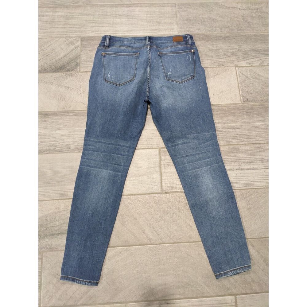 Judy Blue Skinny‎ Fit Mid-Rise Skinny Jeans Sz 13/31 (32x29) Stretch Distressed - Picture 2 of 12